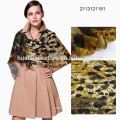 Leopard gedruckte reine Wolle Dame Schal